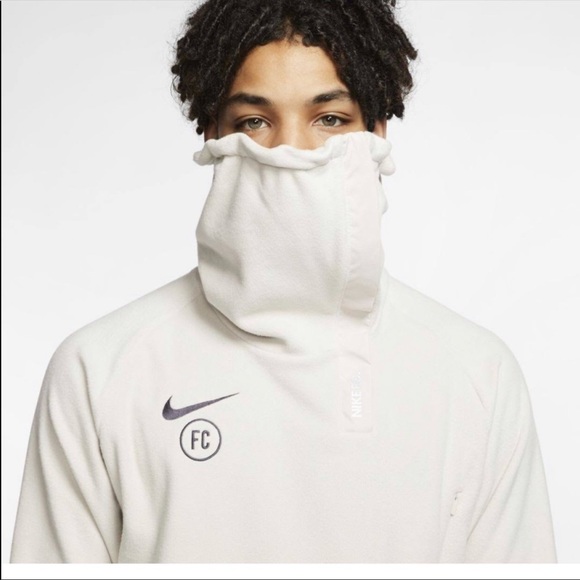 Nike FC Winter Drill Shirt Fleece Pullover in Plum, Size XL - Picture 6 of 13